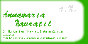 annamaria navratil business card